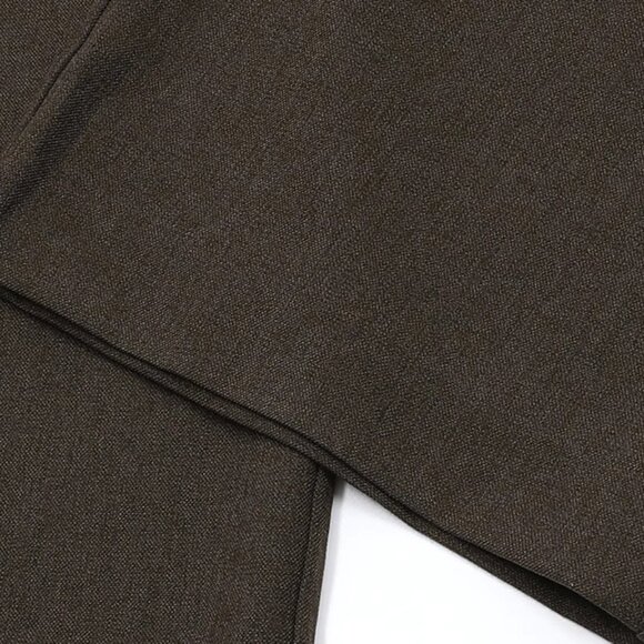 B.Sure Dark Brown Drape Casual Wide-Leg Trousers - Picture 4 of 4